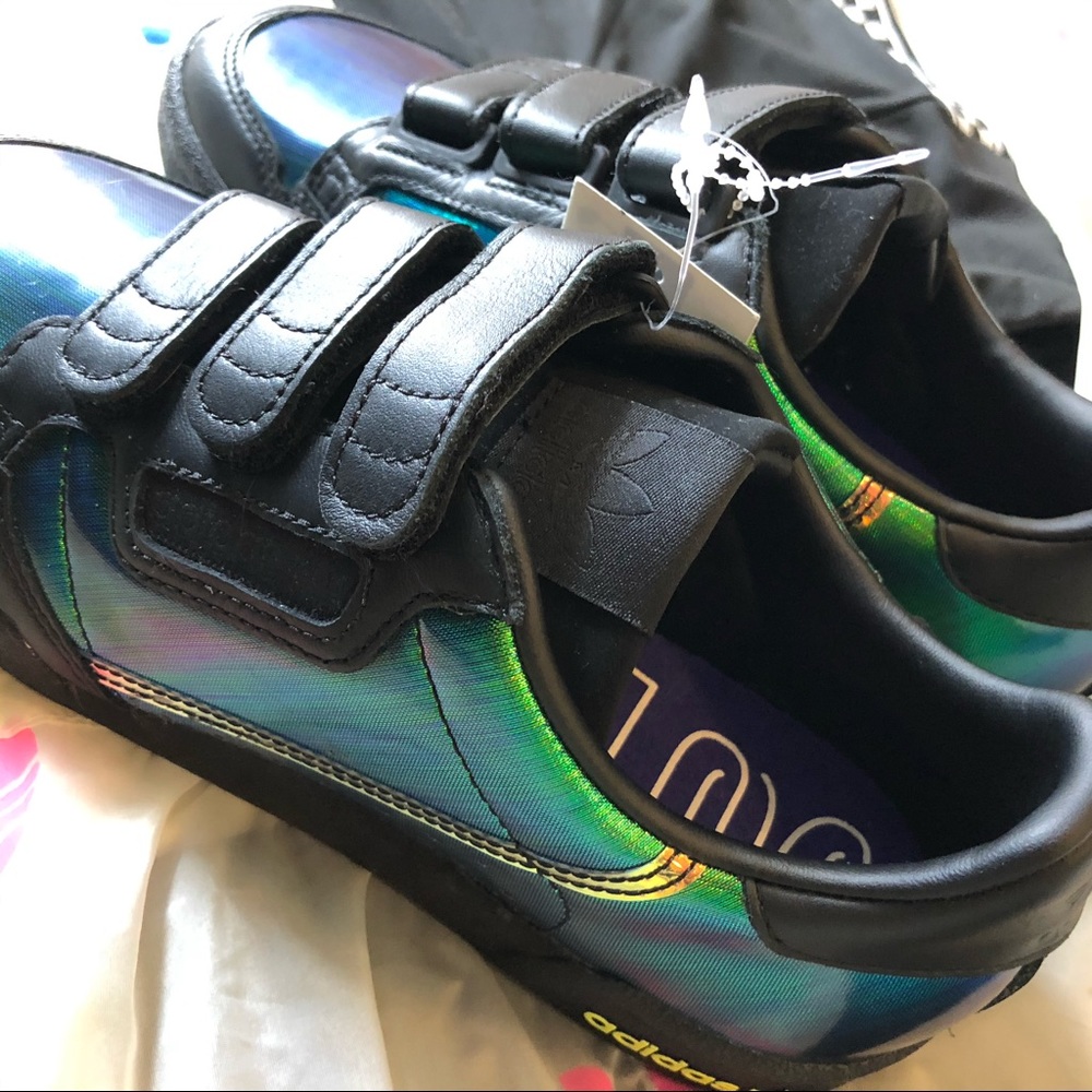 Adidas CONTINENTAL 80 W ST  Black/Neon Sz 6.5